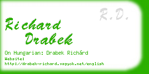 richard drabek business card