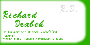 richard drabek business card